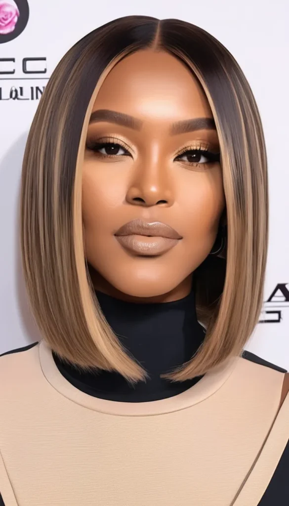 Sleek Bob with Lowlights