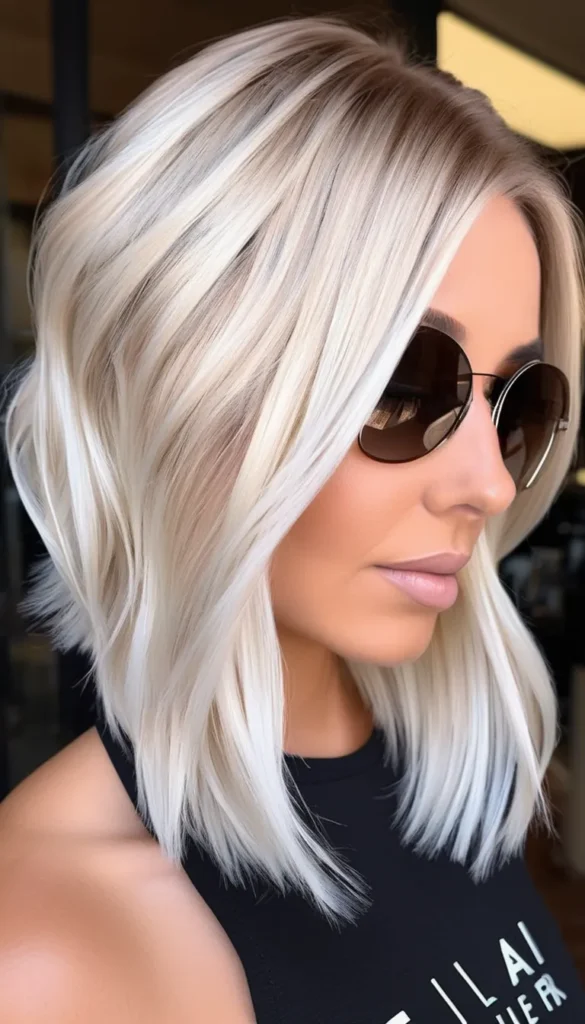 Soft Platinum Mid-Length Cut