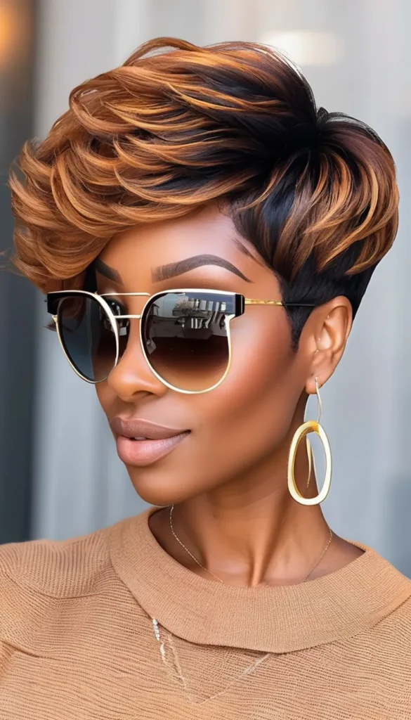 Tapered Pixie Bob with Layered Top