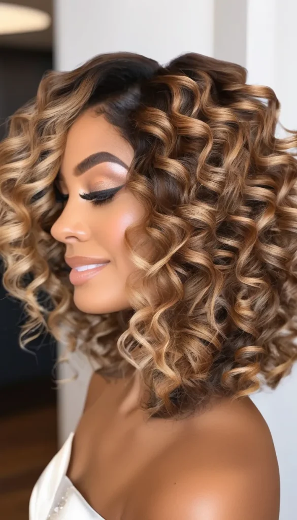 Textured Lob for Curly Hair