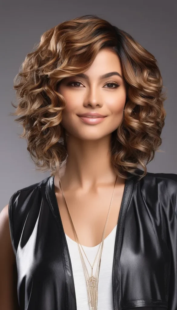 Voluminous Curly Bob