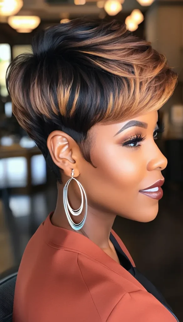 Voluminous Long Pixie with Undercut