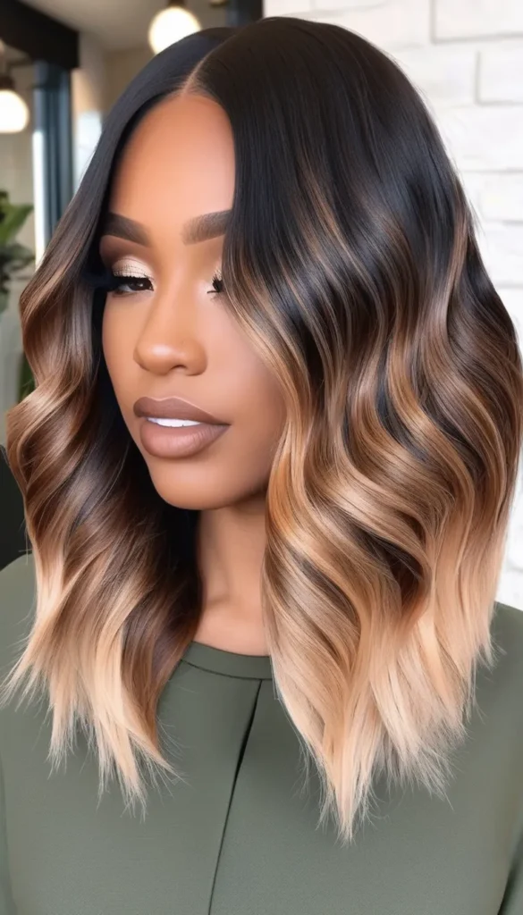 Wavy Lob with Highlights