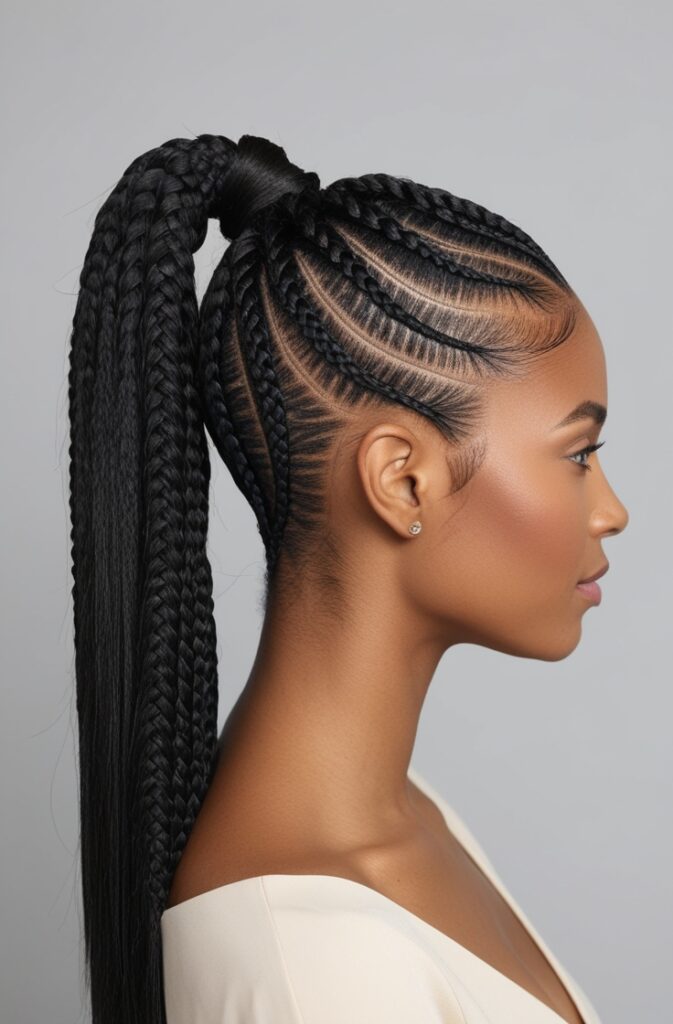 Zigzag Braided Ponytail