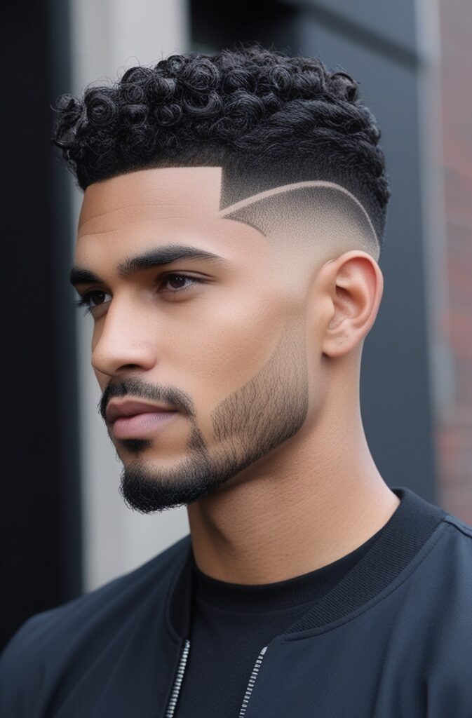 29 Curly Fade Hairstyles for Men in 2025 26 Curly Fade with Line-Up
