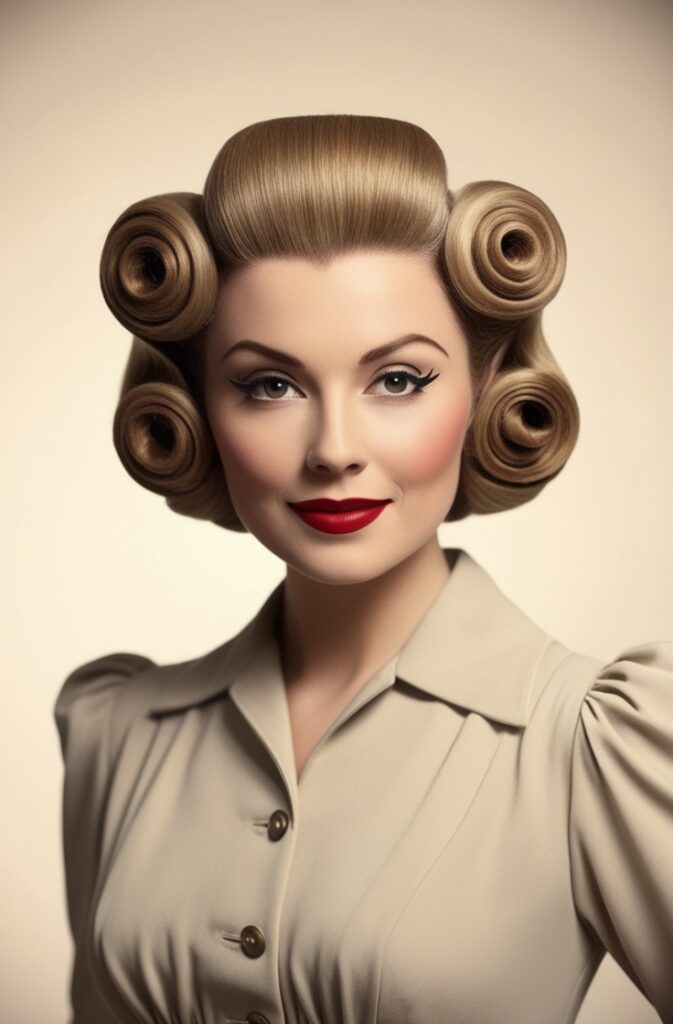 Half-Up Victory Rolls