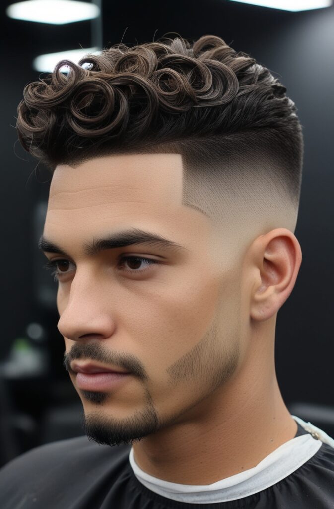 29 Curly Fade Hairstyles for Men in 2025 20 High Skin Fade with Defined Curls
