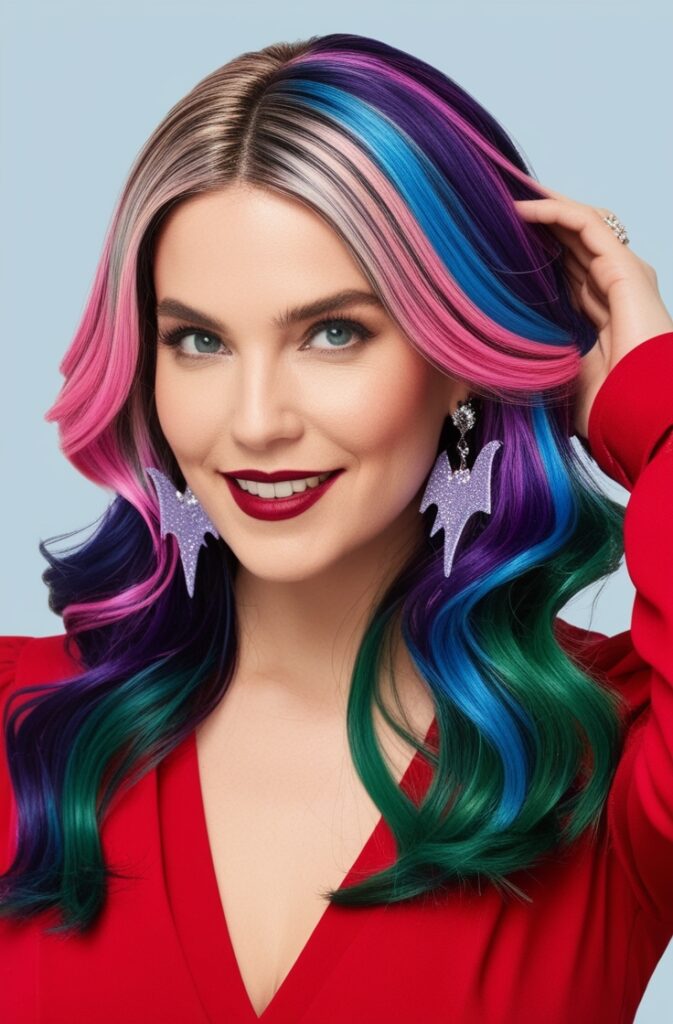 Multicolored Hair for Halloween