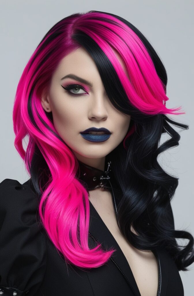 Neon Pink and Midnight Black