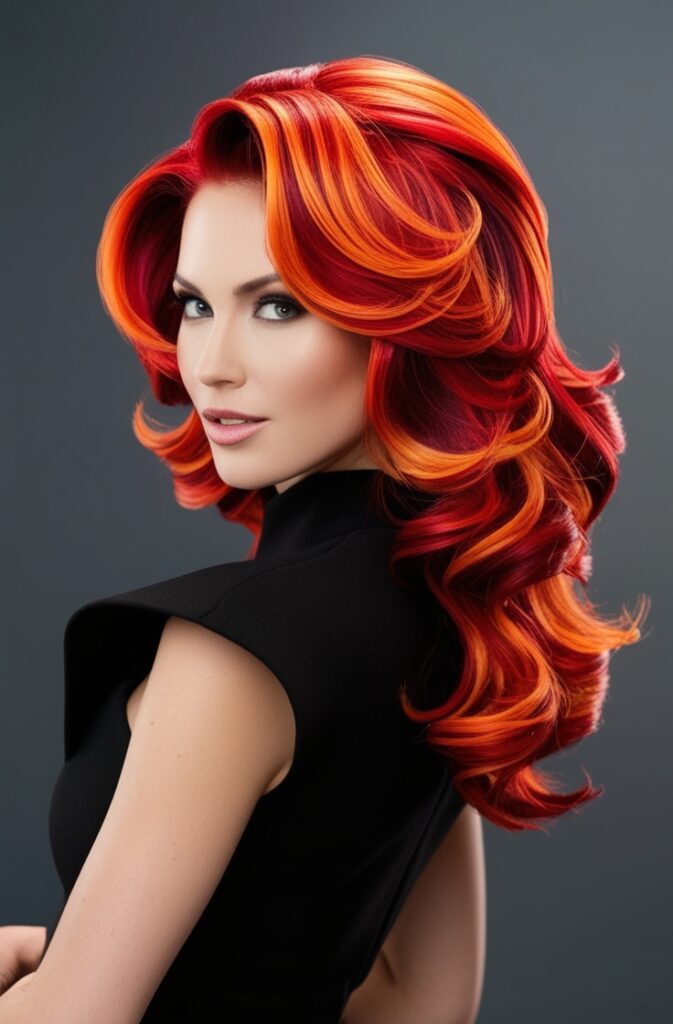 Red Flame Hair