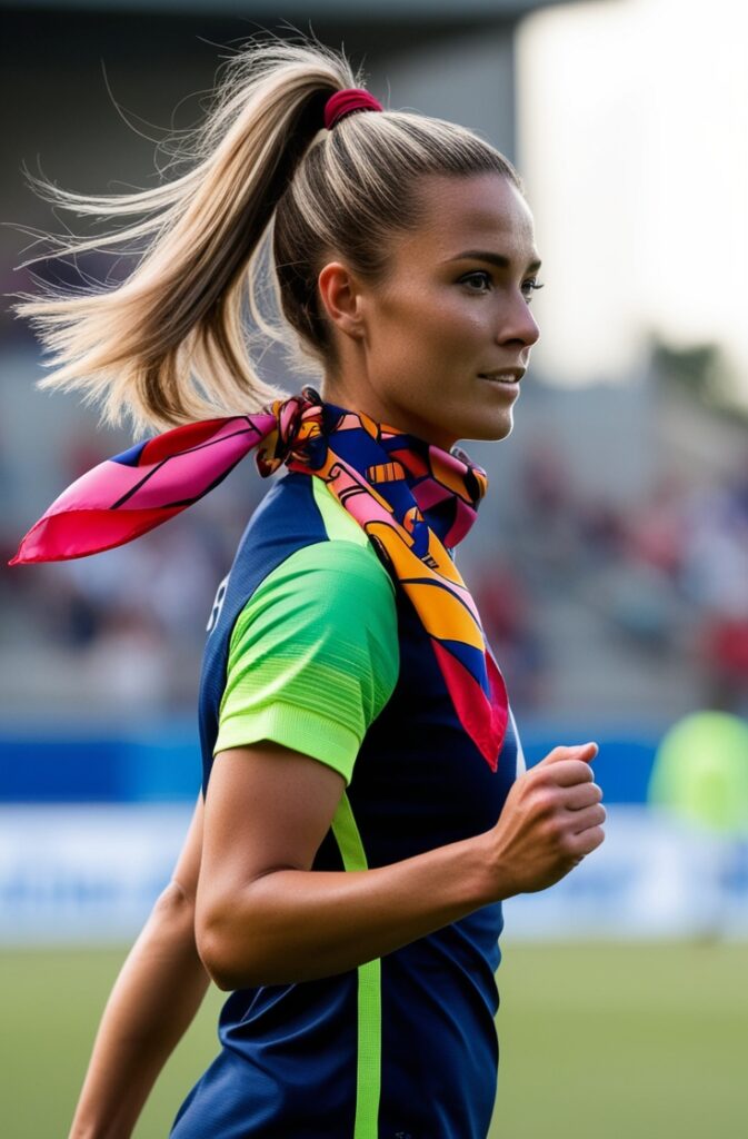 Scarf-Decorated Ponytail