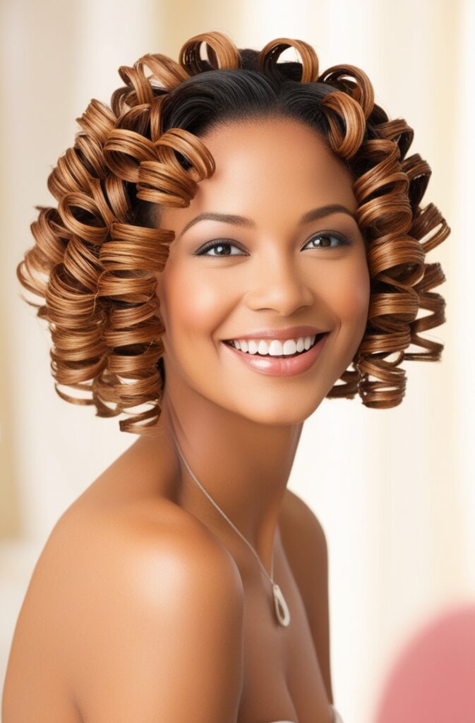 Shoulder-Length Corkscrew Curls