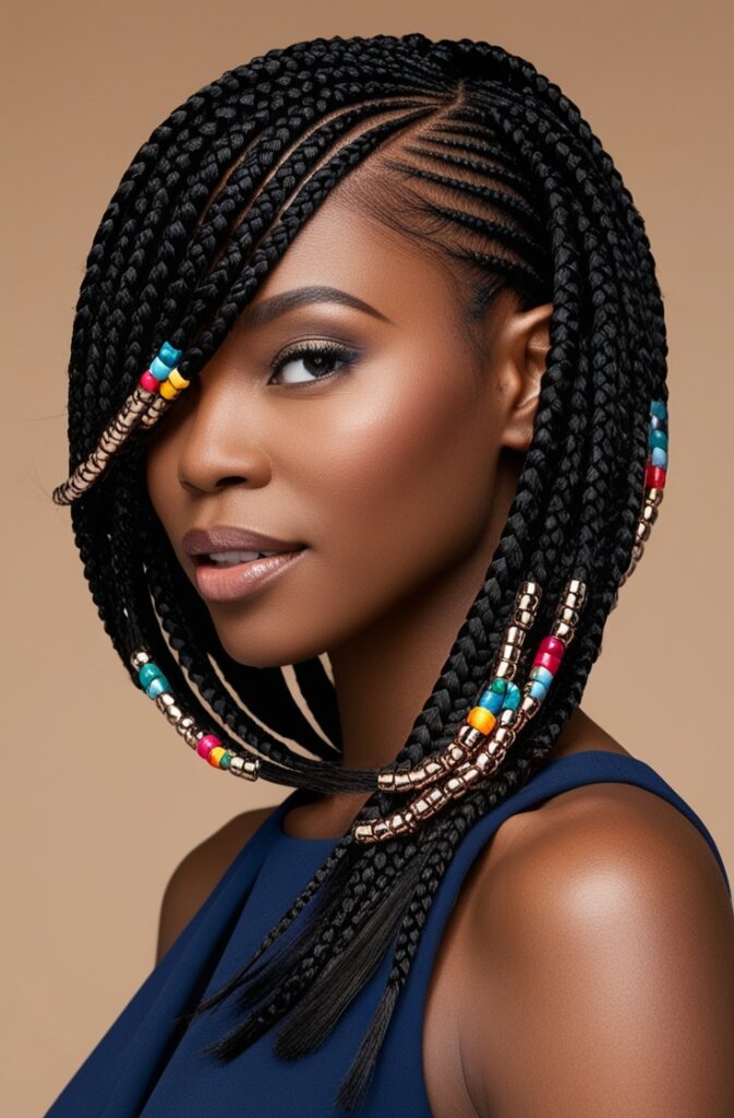 22 Best Bob Braids You Can Try in 2025 15 Side Swift Beaded Bob