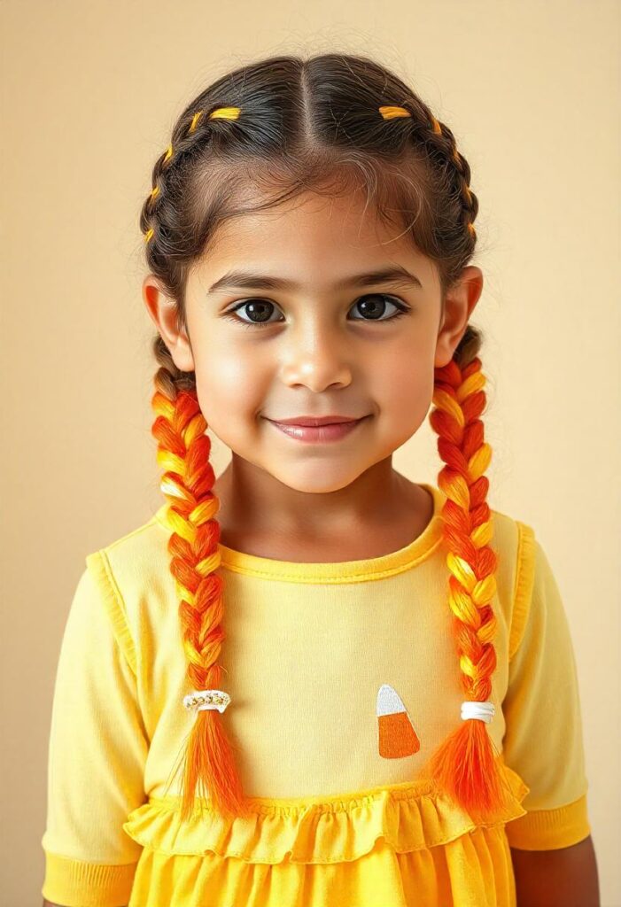 Candy Corn Braids