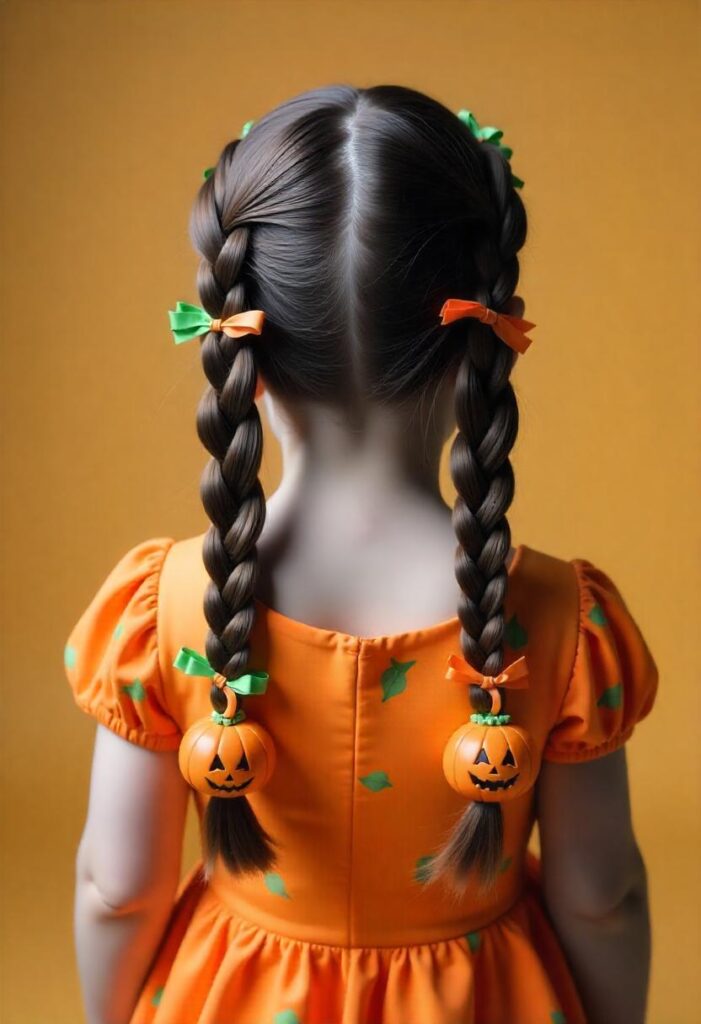 Jack-O-Lantern Braids