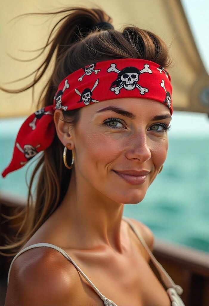 Bandana over a High Seas Ponytail