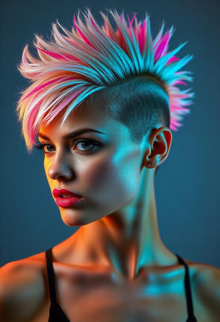 31 Mohawk Hairstyles for Women That Are Trending In 2025 11 Colorful Mohawk