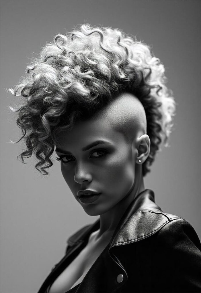 31 Mohawk Hairstyles for Women That Are Trending In 2025 10 Curly Mohawk