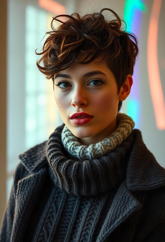 Curly Pixie Cut