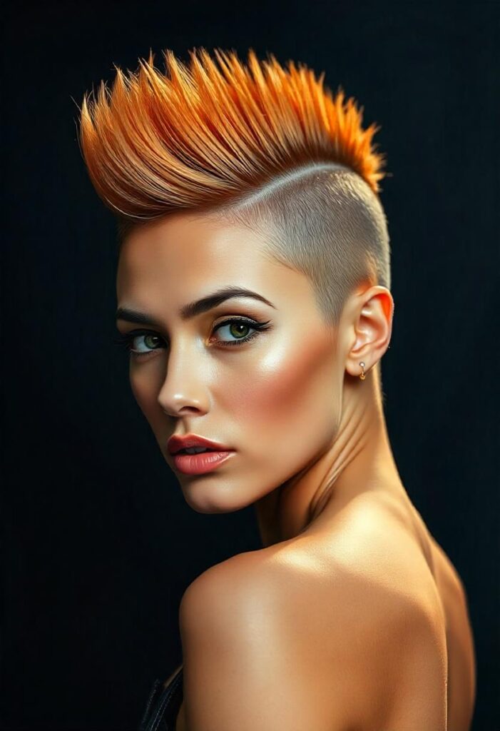 31 Mohawk Hairstyles for Women That Are Trending In 2025 7 Gelled Mohawk Styles
