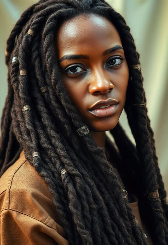 Long Dreadlocks with Decoration