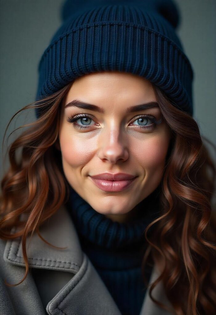 Loose Curls under Winter Hat