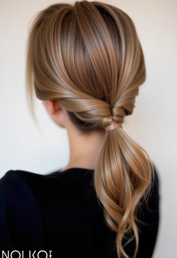 Low Twisted Ponytail