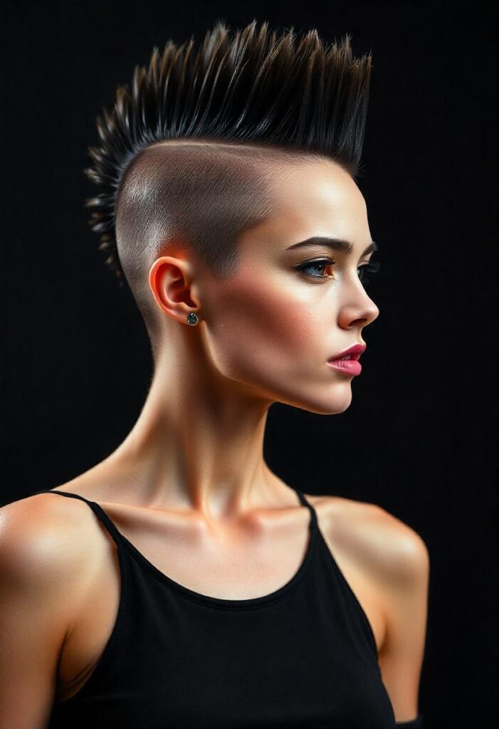 31 Mohawk Hairstyles for Women That Are Trending In 2025 29 Spikey Mohawk