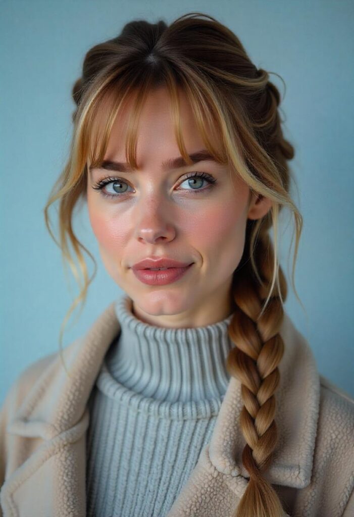 Dutch Braid with Bangs