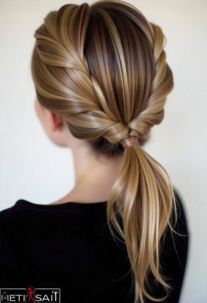 Twisted Low Ponytail