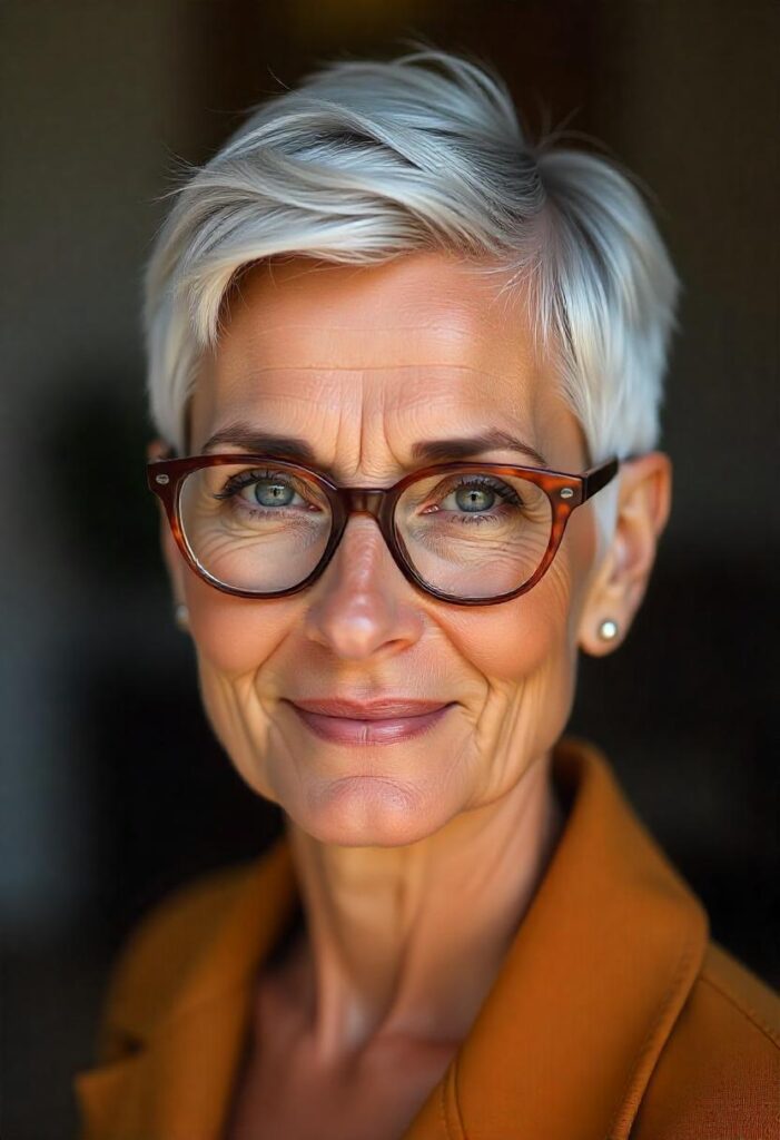 20 Pixie Hairstyles for Women Over 50: Trendy Cuts to Refresh Your Look 7 Pixie Cuts with Glasses