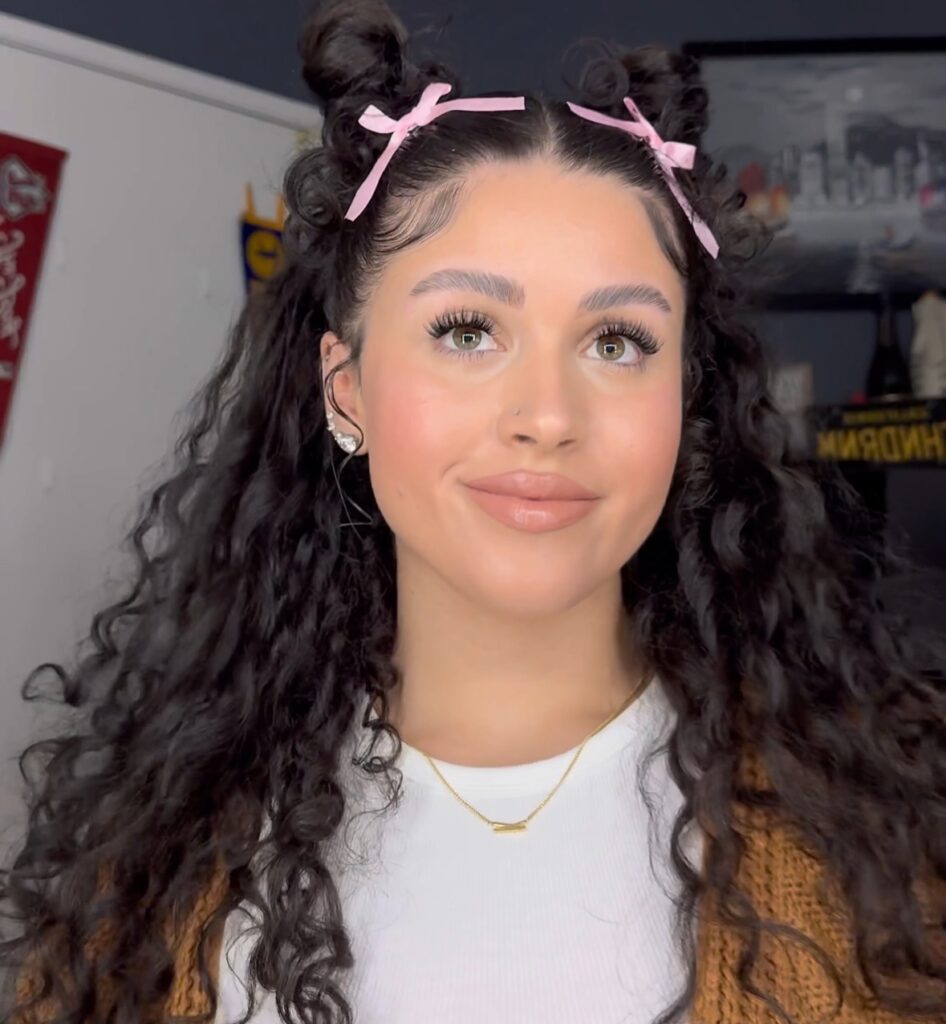 Half-Up, Half-Down Space Buns