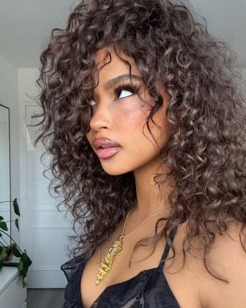 shaggy curly cut