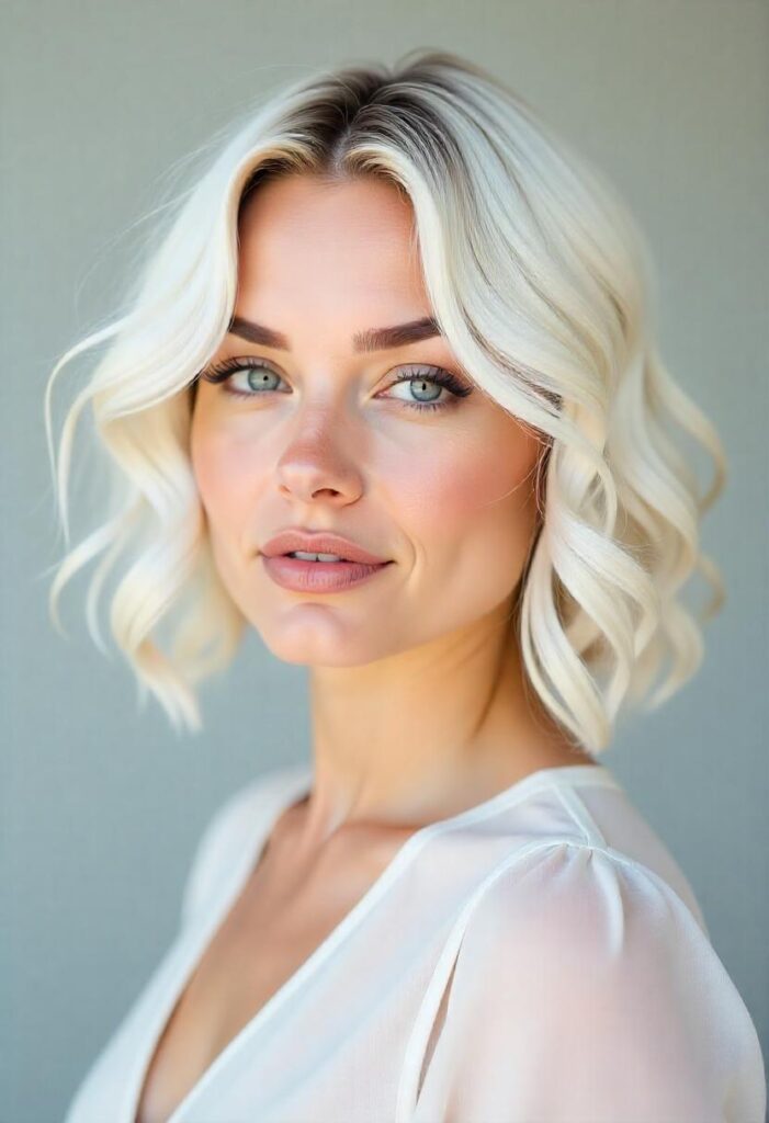 Classic Lob with Center Part
