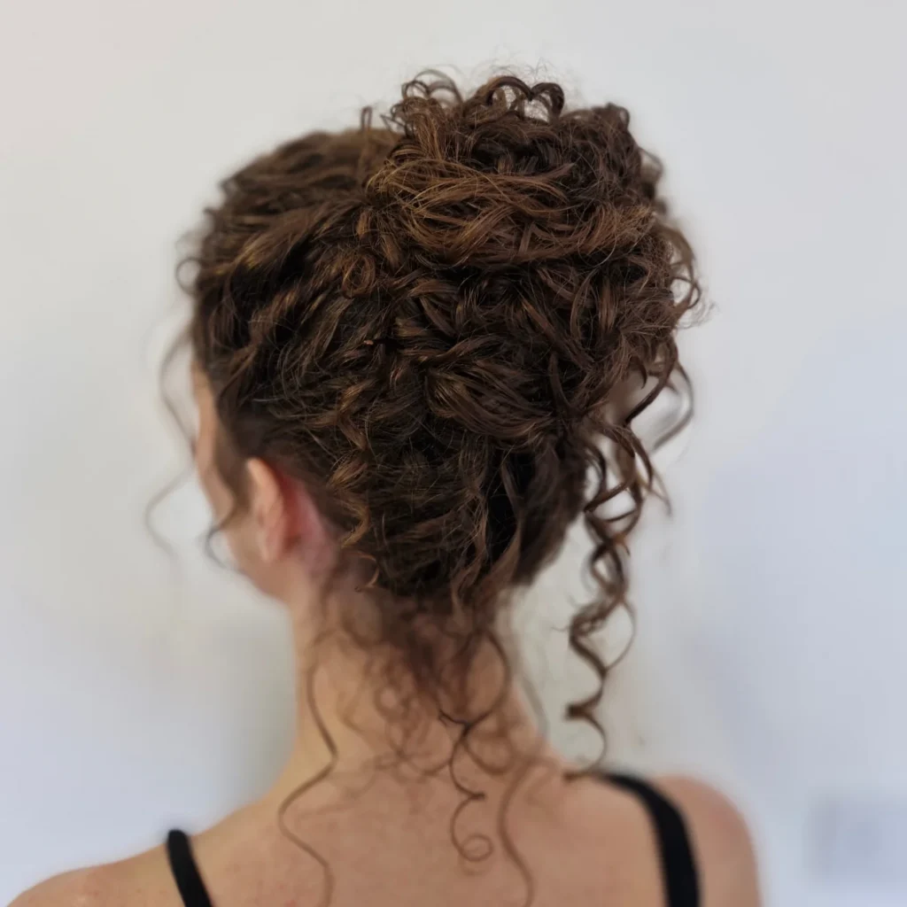 Messy Curly Bun