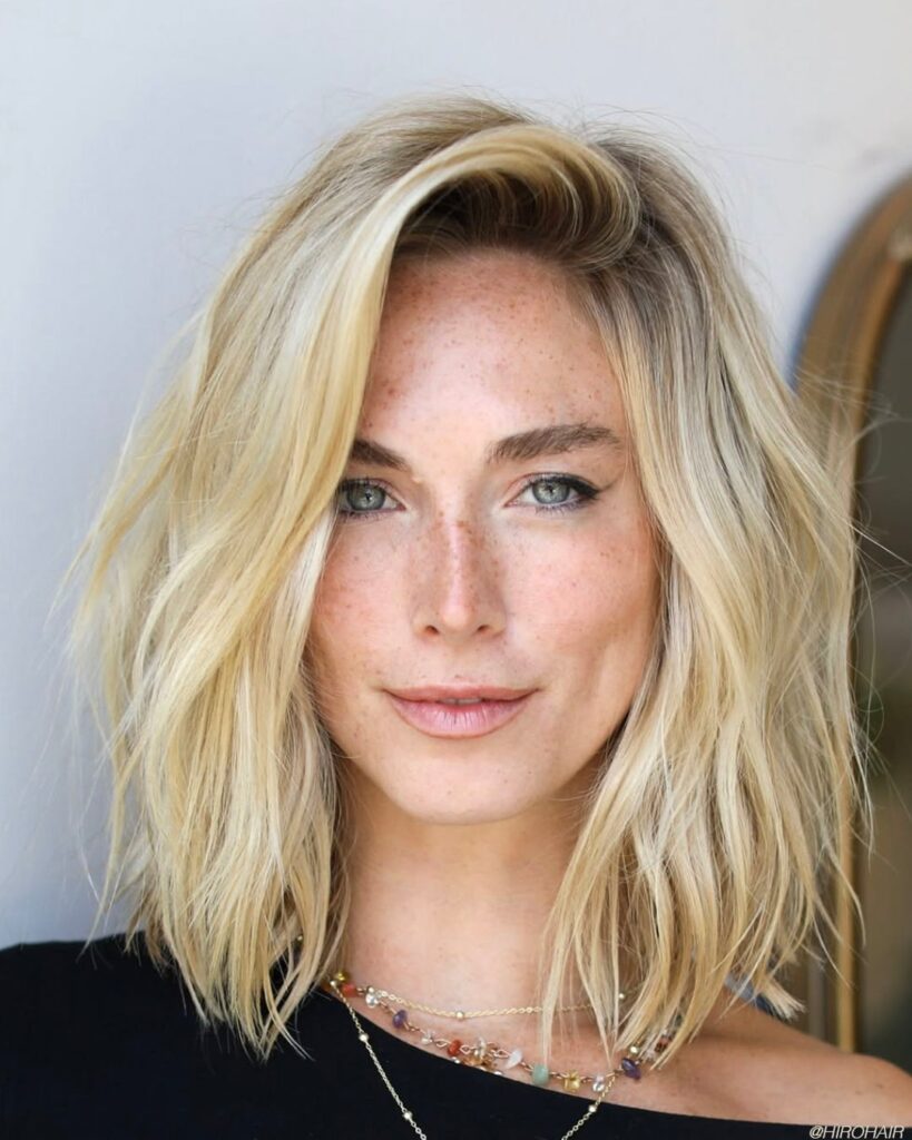 Blonde Wavy Bob