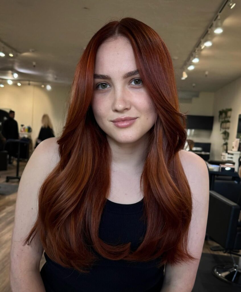 Copper-Red with Golden Undertones