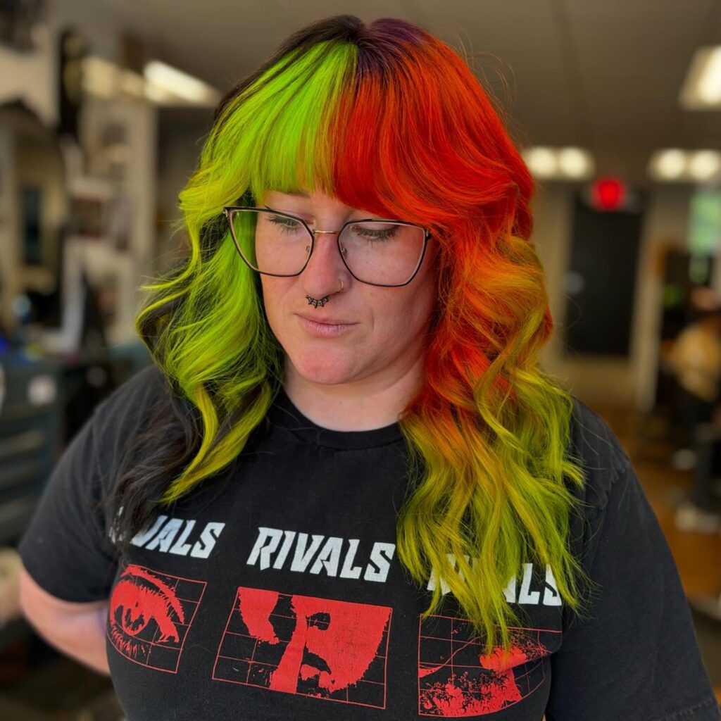 10 Spooky Halloween Hair Colors to Try This Year 8 Toxic Inferno