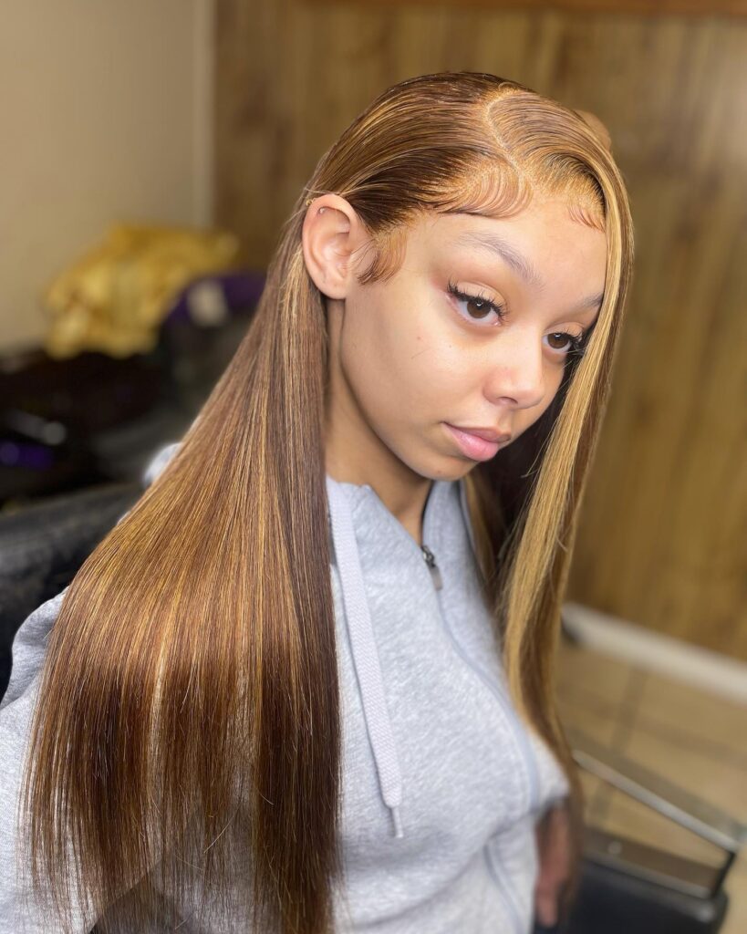 Sleek Side-Parted Hair