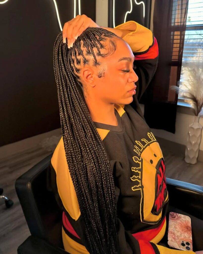 Top 14 Ponytail Hairstyles for Black Women: Trendy Ideas to Elevate Your Look 16 justbraidsinfo 1712678987 3342516066313893237 7425543437 - Hairstyle Buddy