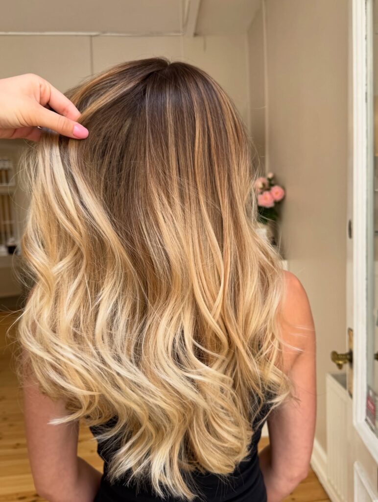 20 Best Fall Highlight Ideas for Brown Hair 29 Golden Harvest Ombre
