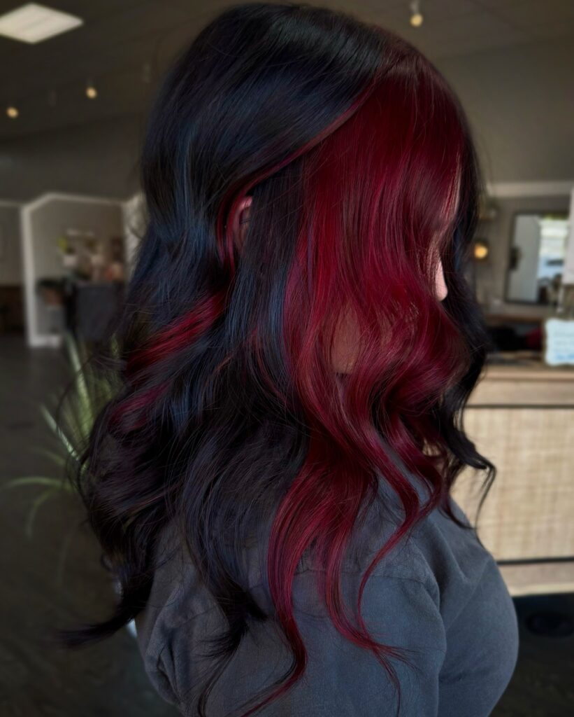 Black with Red Lowlights