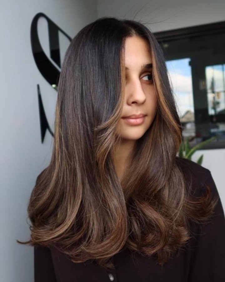 20 Best Fall Highlight Ideas for Brown Hair 33 Money Piece