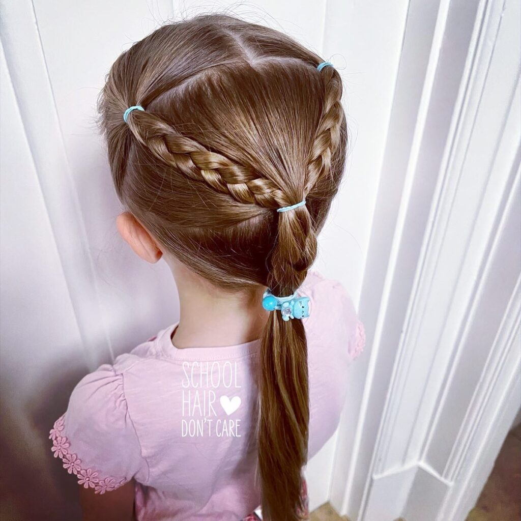 Double Braided Half-Up Ponytail