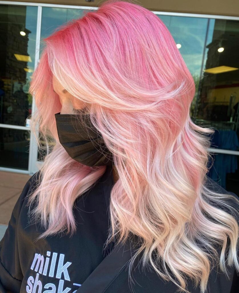 15 Best Pink Hair Color Ideas to Try This Halloween 5 Strawberry Lemonade