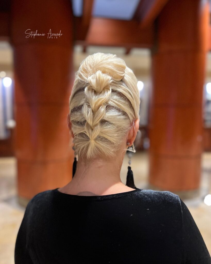 8 Gorgeous Hairstyles for Thin Hair That Add Body 7 Pull-Throw Updo