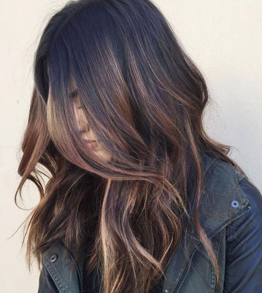 Dark Brunette with Warm Highlights